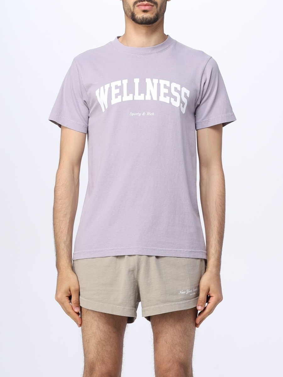 Giglio - Men T-Shirt in Purple Sporty & Rich GOOFASH