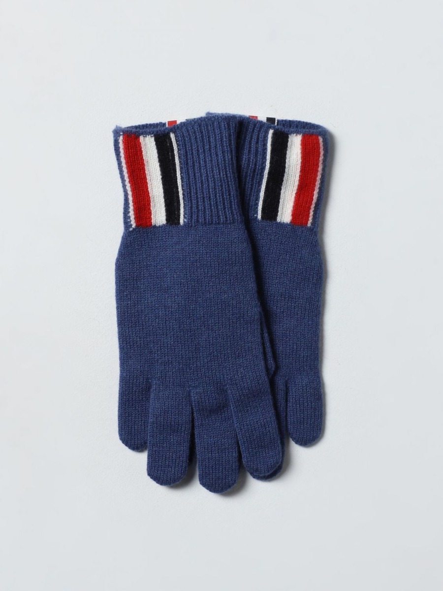 Giglio - Mens Gloves Blue from Thom Browne GOOFASH