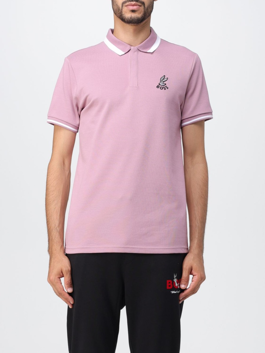 Giglio - Mens Poloshirt in Pink by Hugo Boss GOOFASH