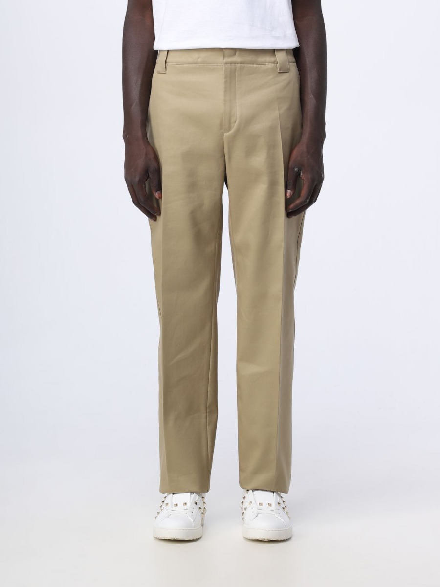 Giglio - Mens Sand Trousers from Valentino GOOFASH