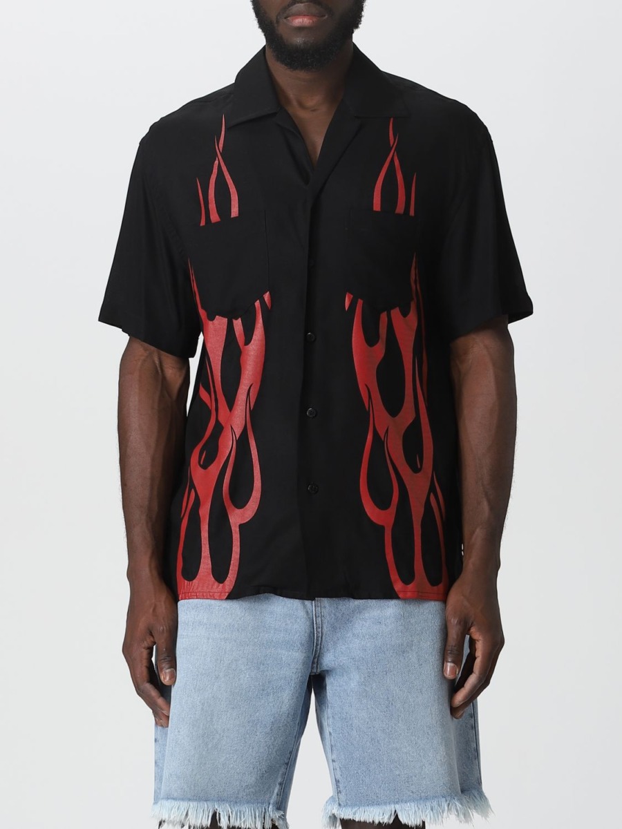 Giglio Mens Shirt Black by Vision of Super GOOFASH