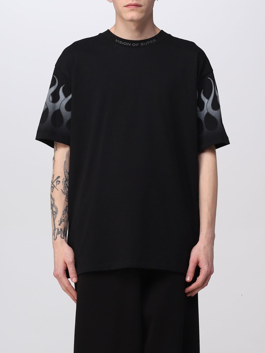 Giglio Men's T-Shirt Black by Vision of Super GOOFASH