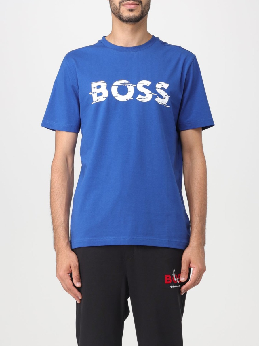 Giglio - Men's T-Shirt in Blue by Hugo Boss GOOFASH