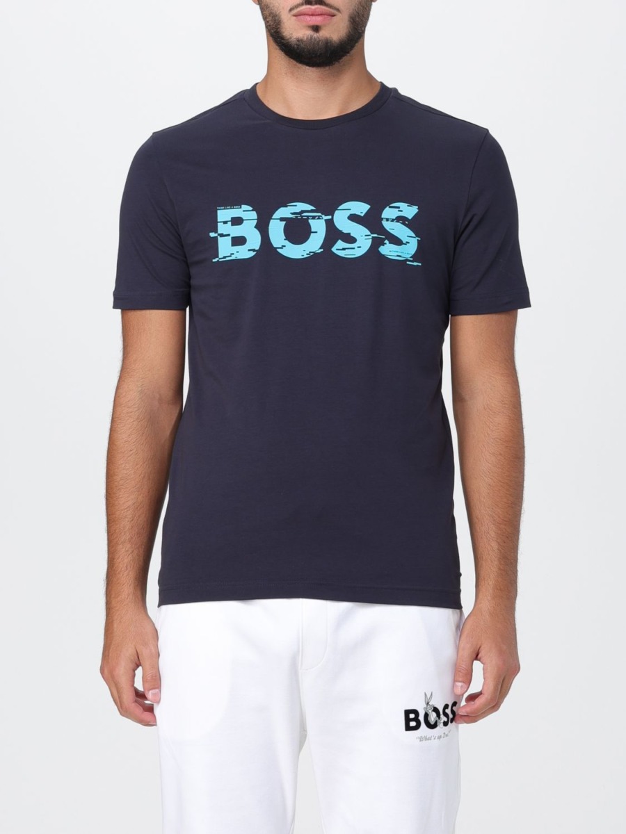 Giglio - Mens T-Shirt in Blue from Hugo Boss GOOFASH