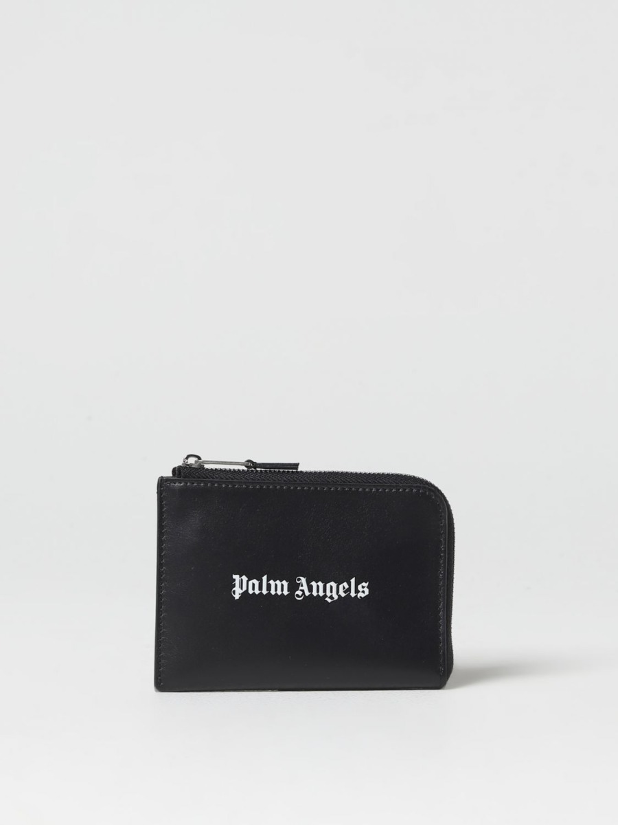 Giglio - Men's Wallet in Black from Palm Angels GOOFASH