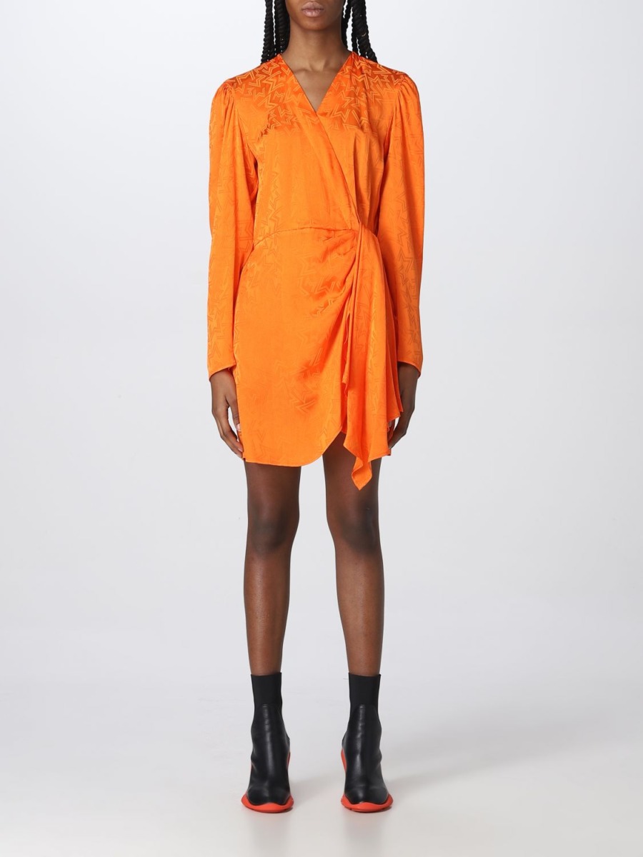 Giglio - Orange Women Dress Msgm GOOFASH