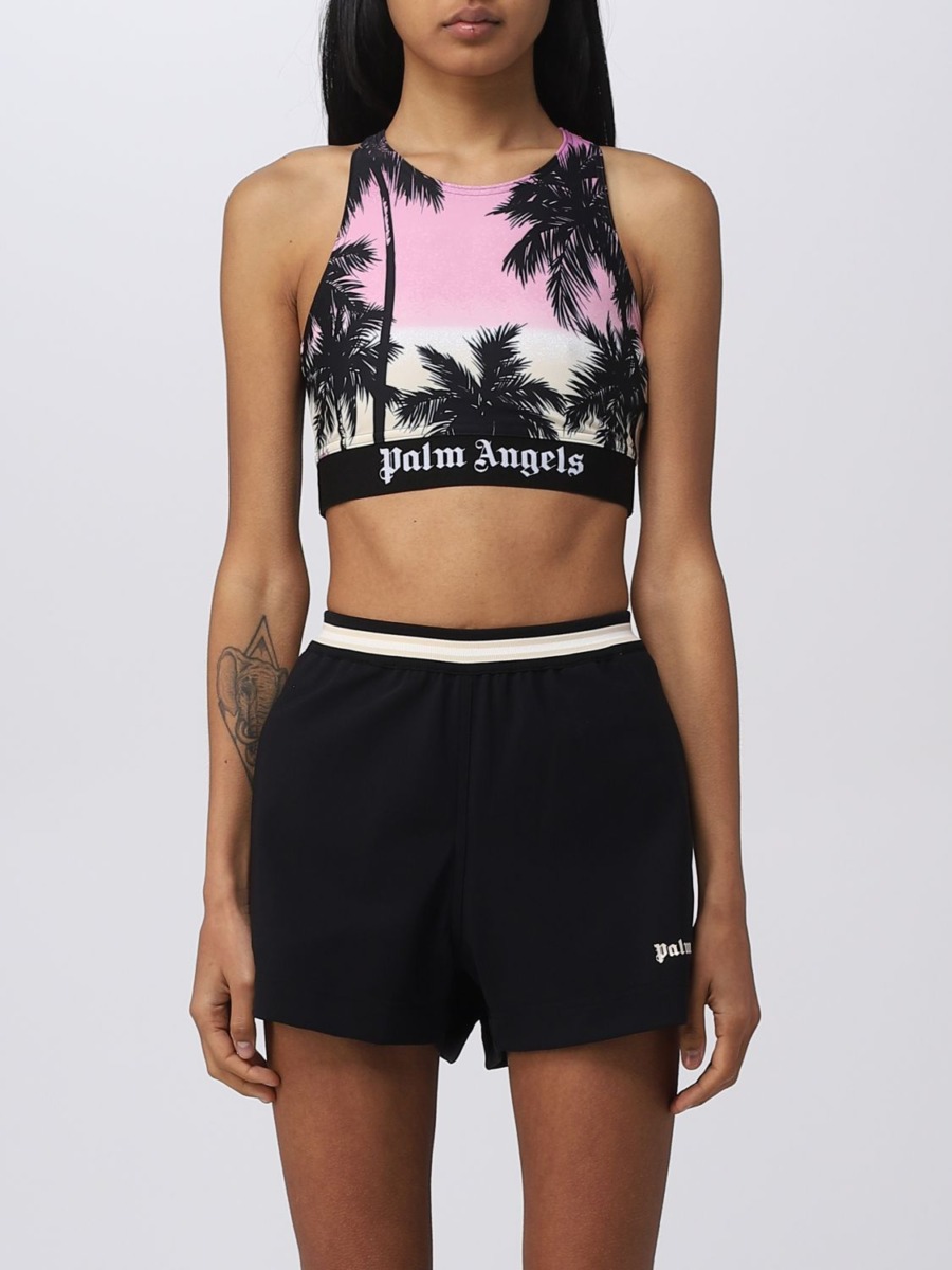 Giglio - Purple Top for Woman by Palm Angels GOOFASH