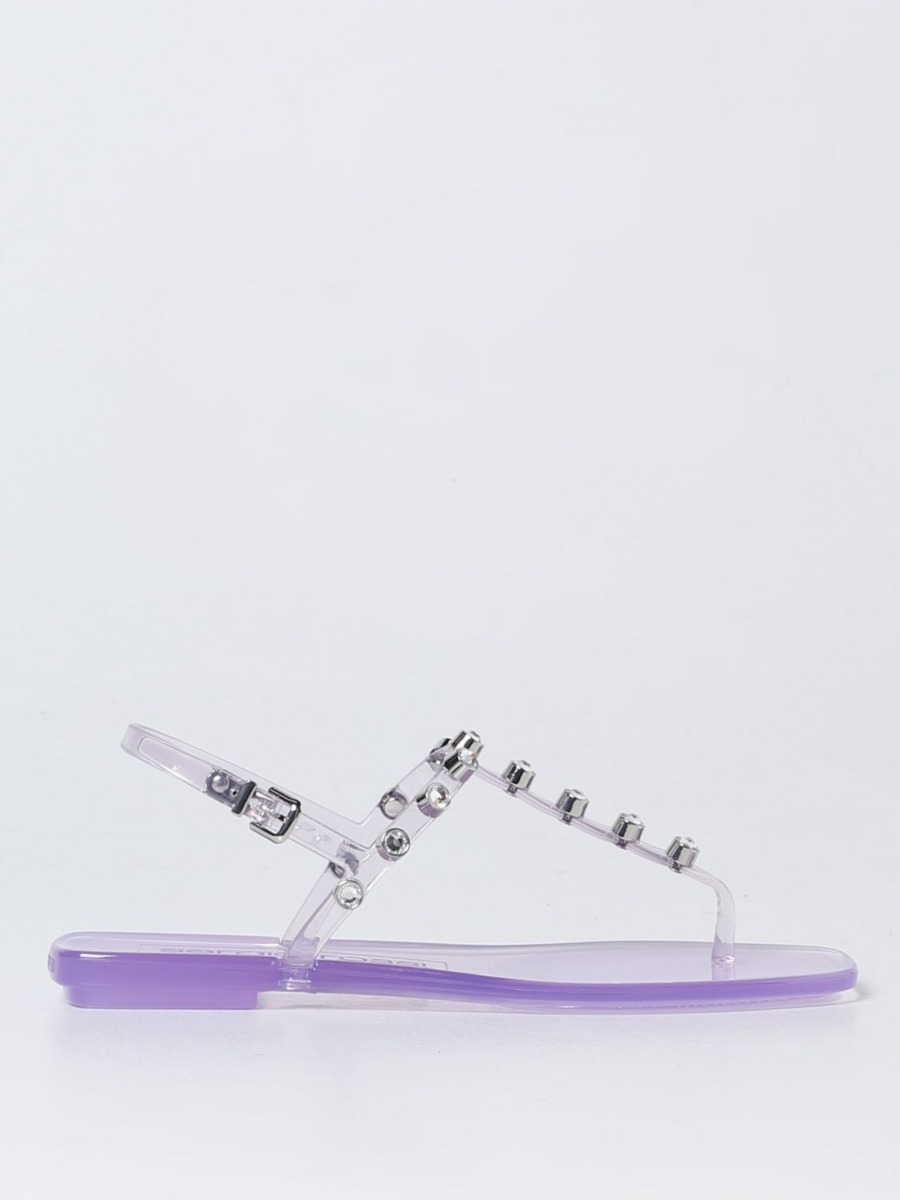 Giglio Purple Women's Flat Sandals Sergio Rossi GOOFASH