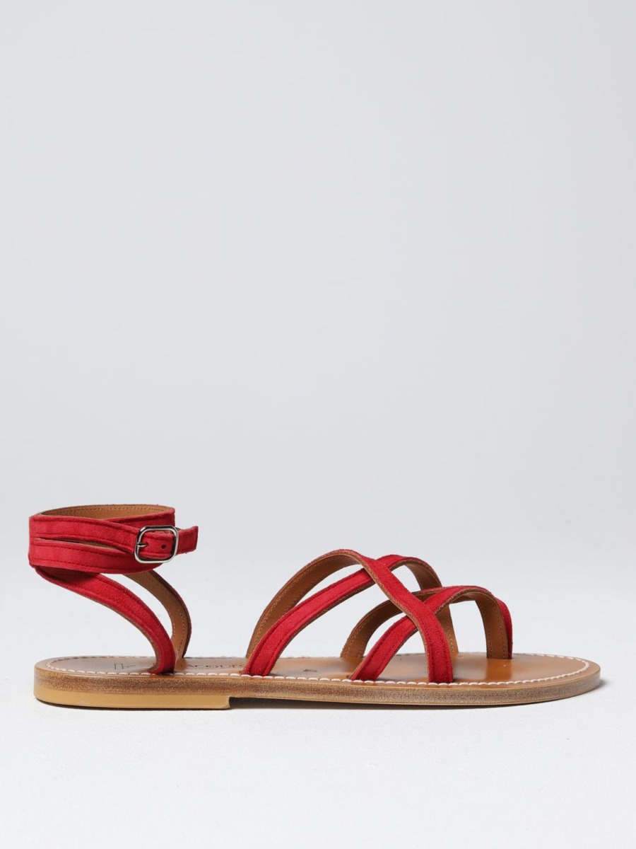 Giglio Red Flat Sandals K. Jacques Women GOOFASH