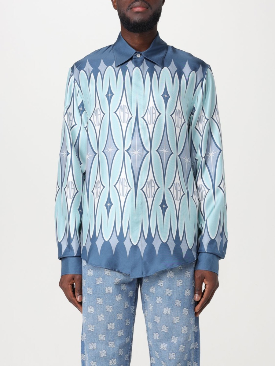 Giglio Shirt in Blue for Man from Amiri GOOFASH