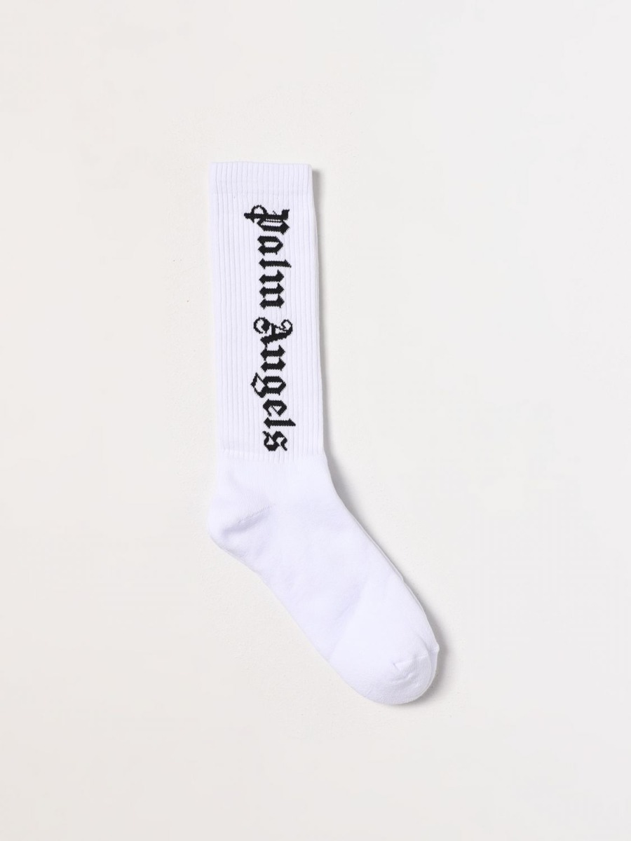 Giglio Socks White for Men by Palm Angels GOOFASH