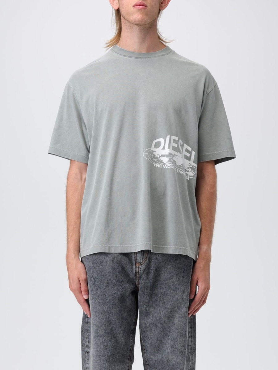 Giglio T-Shirt Grey for Men by Diesel GOOFASH