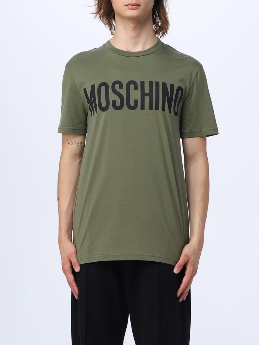 Giglio T-Shirt in Green for Man by Moschino GOOFASH
