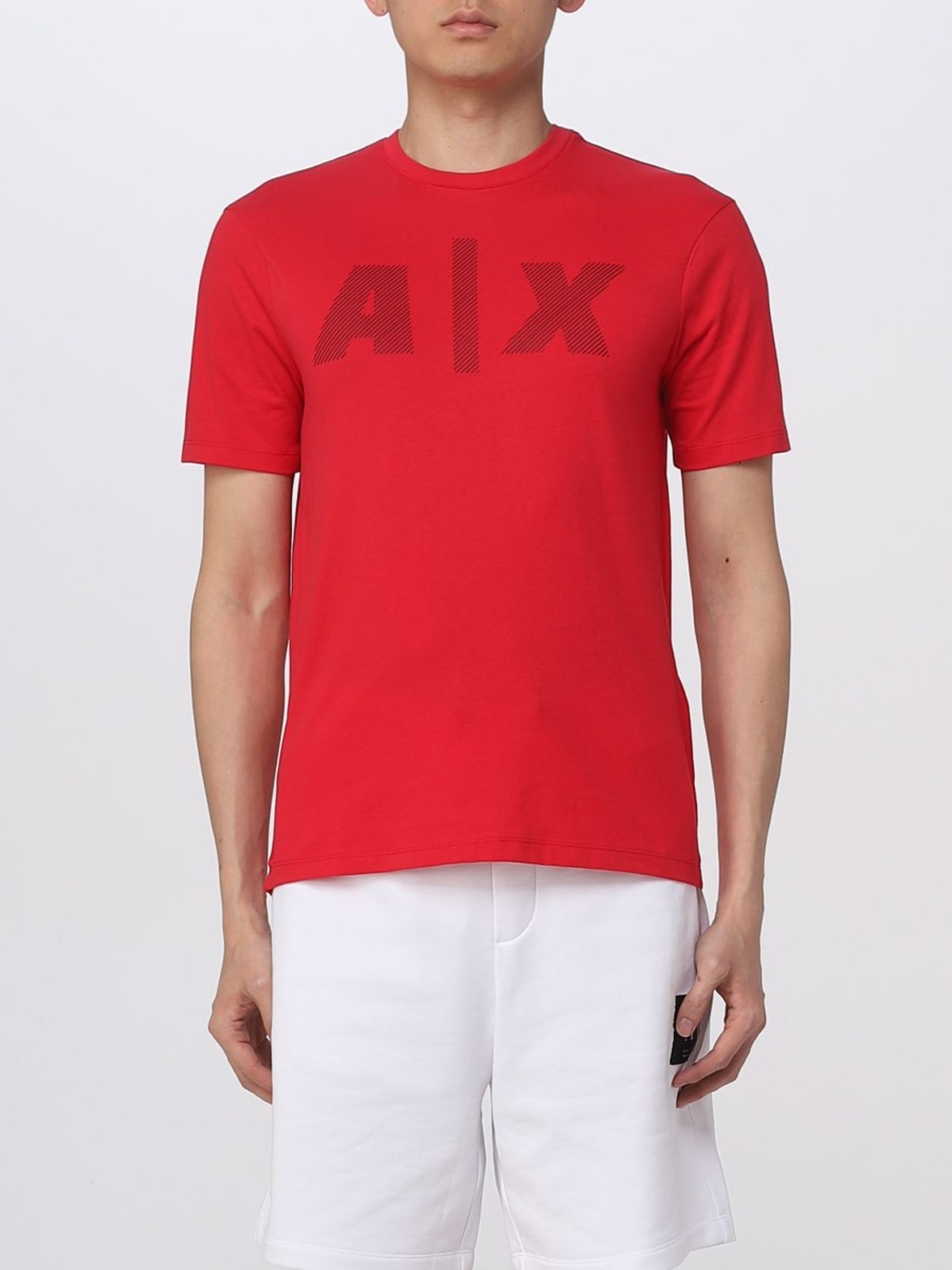 Giglio - T-Shirt in Red Armani Man GOOFASH