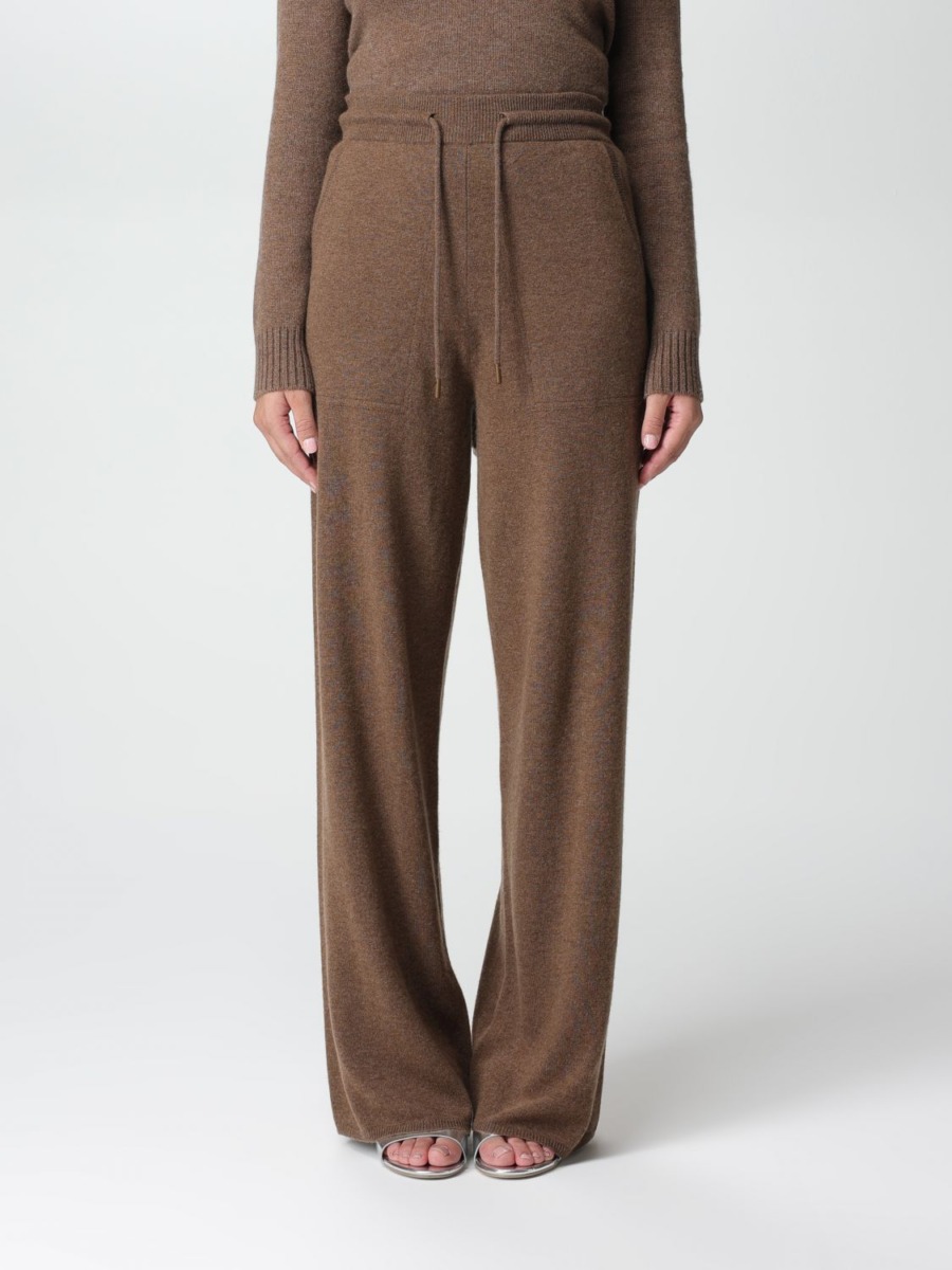 Giglio Trousers in Brown by Max Mara GOOFASH
