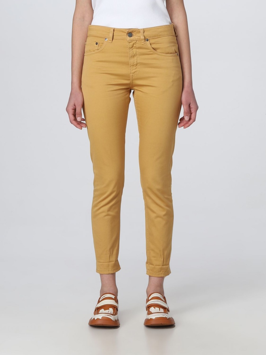 Giglio - Trousers in Yellow for Woman by Dondup GOOFASH