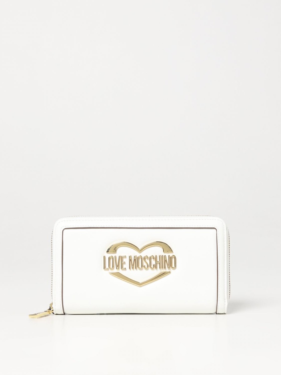 Giglio Wallet White for Women by Moschino GOOFASH