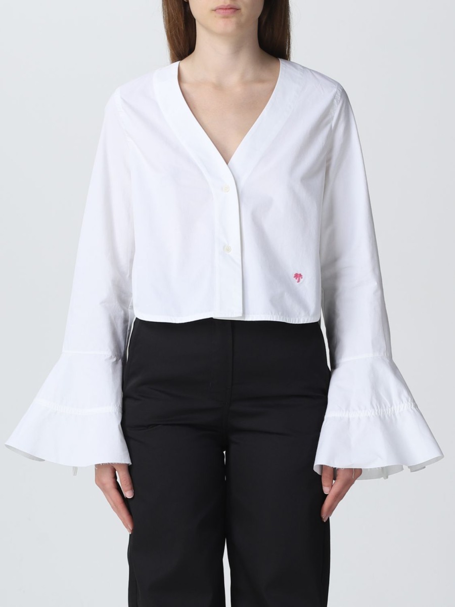 Giglio - White Shirt for Women by Palm Angels GOOFASH
