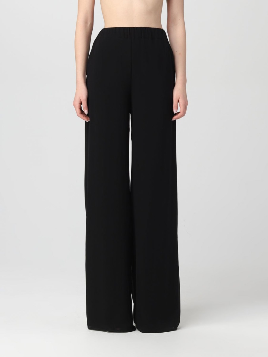 Giglio Woman Black Trousers from Andamane GOOFASH