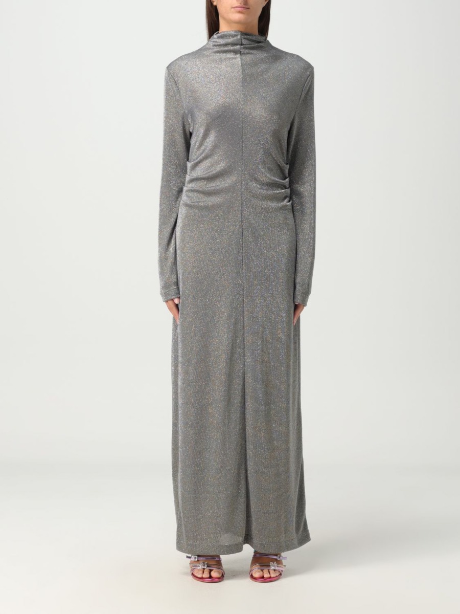 Giglio Woman Dress in Grey from Msgm GOOFASH