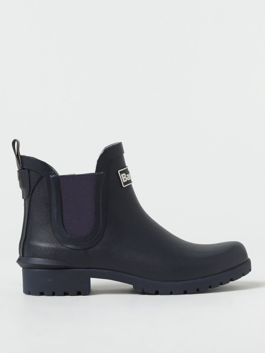 Giglio - Woman Flat Boots Blue Barbour GOOFASH