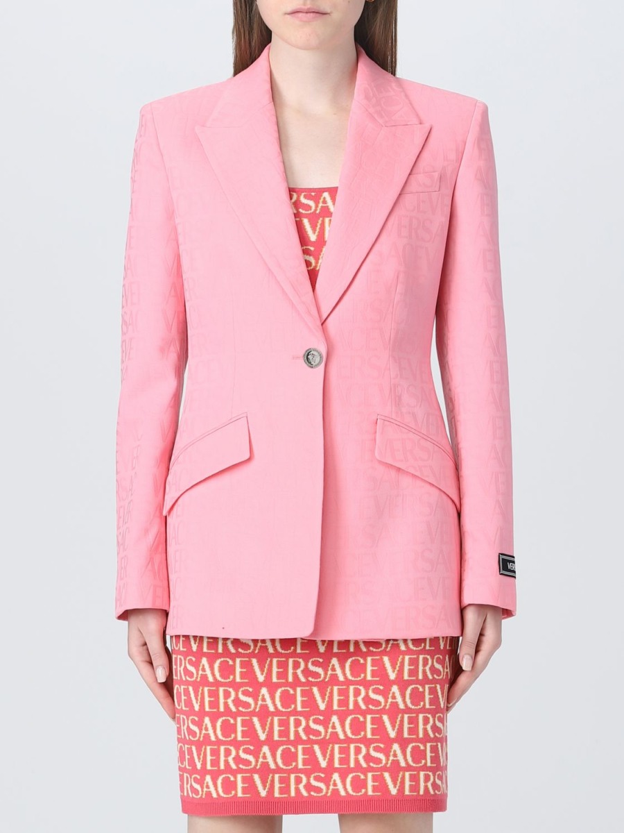 Giglio Women Blazer Pink by Versace GOOFASH