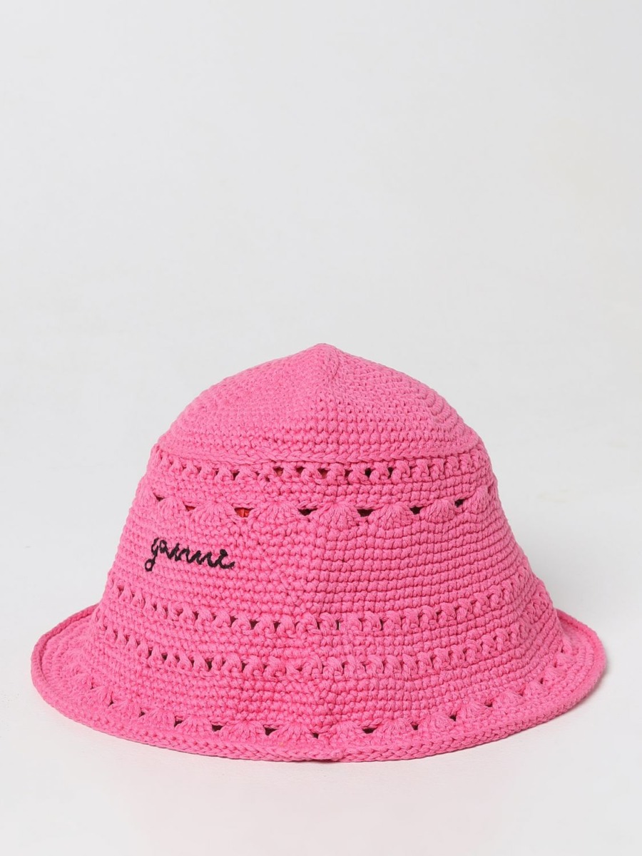 Giglio Women Hat in Pink from Ganni GOOFASH