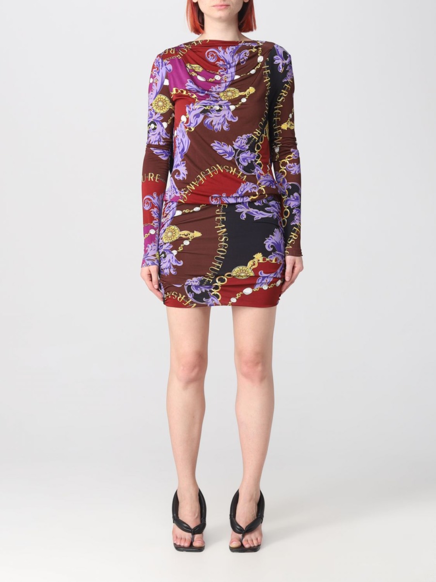Giglio Womens Dress in Multicolor by Versace GOOFASH