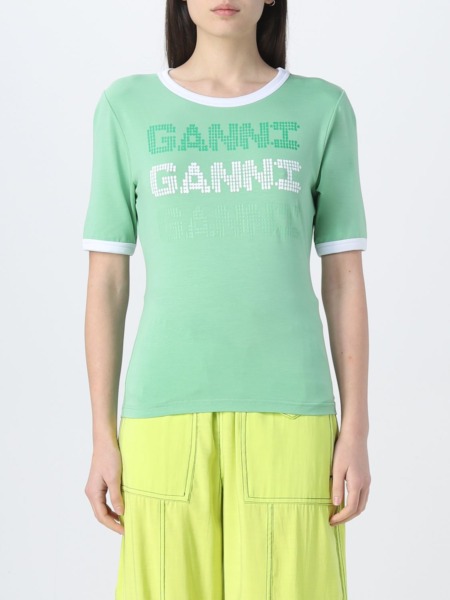 Giglio - Women's Green T-Shirt from Ganni GOOFASH