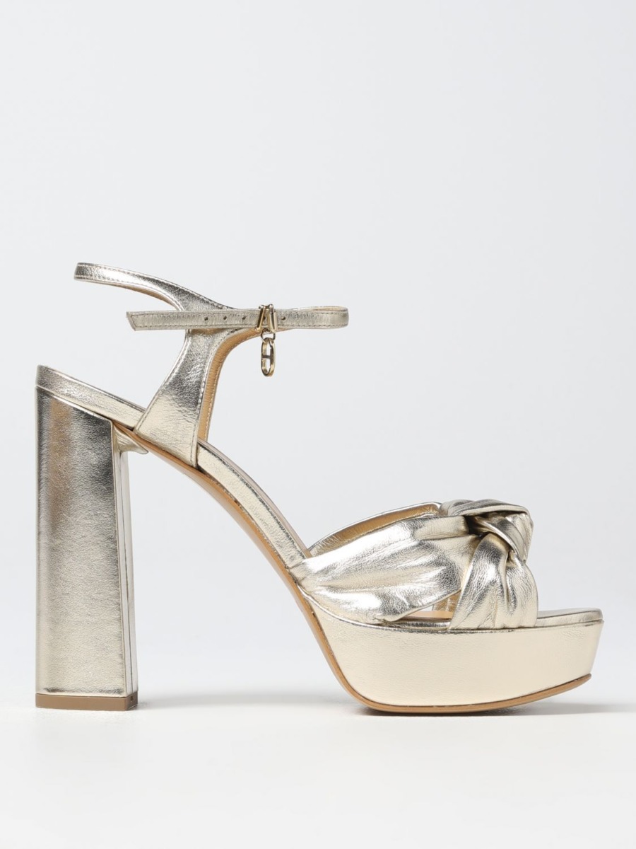 Giglio - Women's Heeled Sandals Gold - Twinset GOOFASH