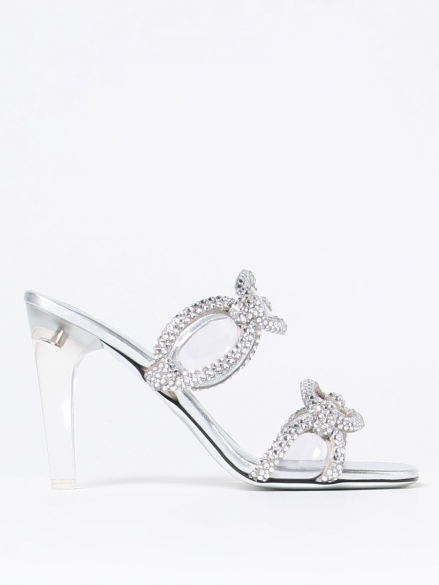 Giglio - Womens Heeled Sandals in Silver by Valentino GOOFASH