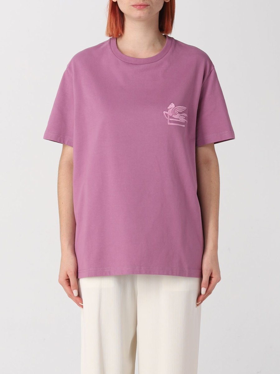 Giglio - Womens T-Shirt Pink Etro GOOFASH