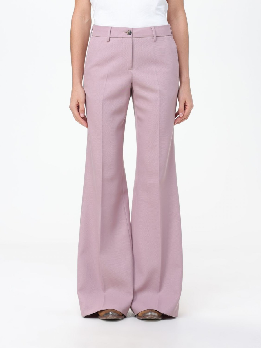 Golden Goose Trousers Pink Giglio Woman GOOFASH
