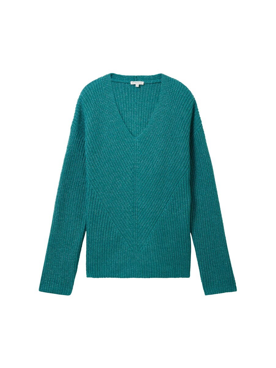 Green Woman Knitted Sweater Tom Tailor GOOFASH