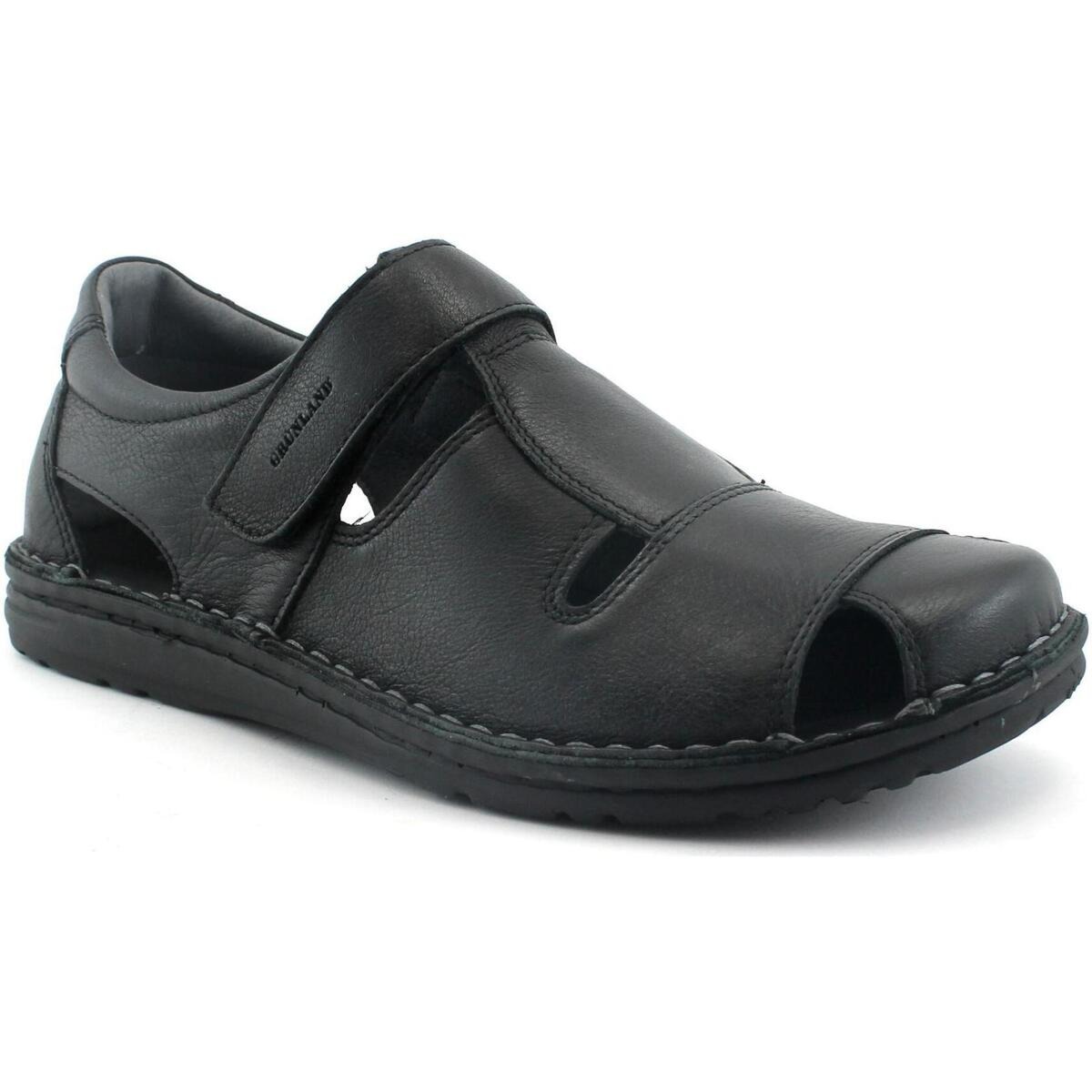 Grunland Mens Sandals in Black from Spartoo GOOFASH