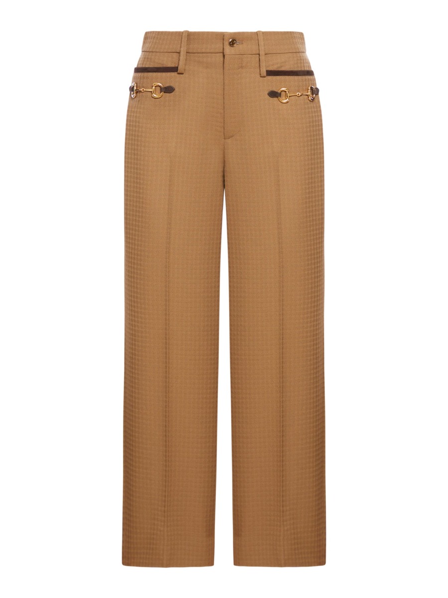 Gucci Woman Tailored Trousers Brown by Suitnegozi GOOFASH