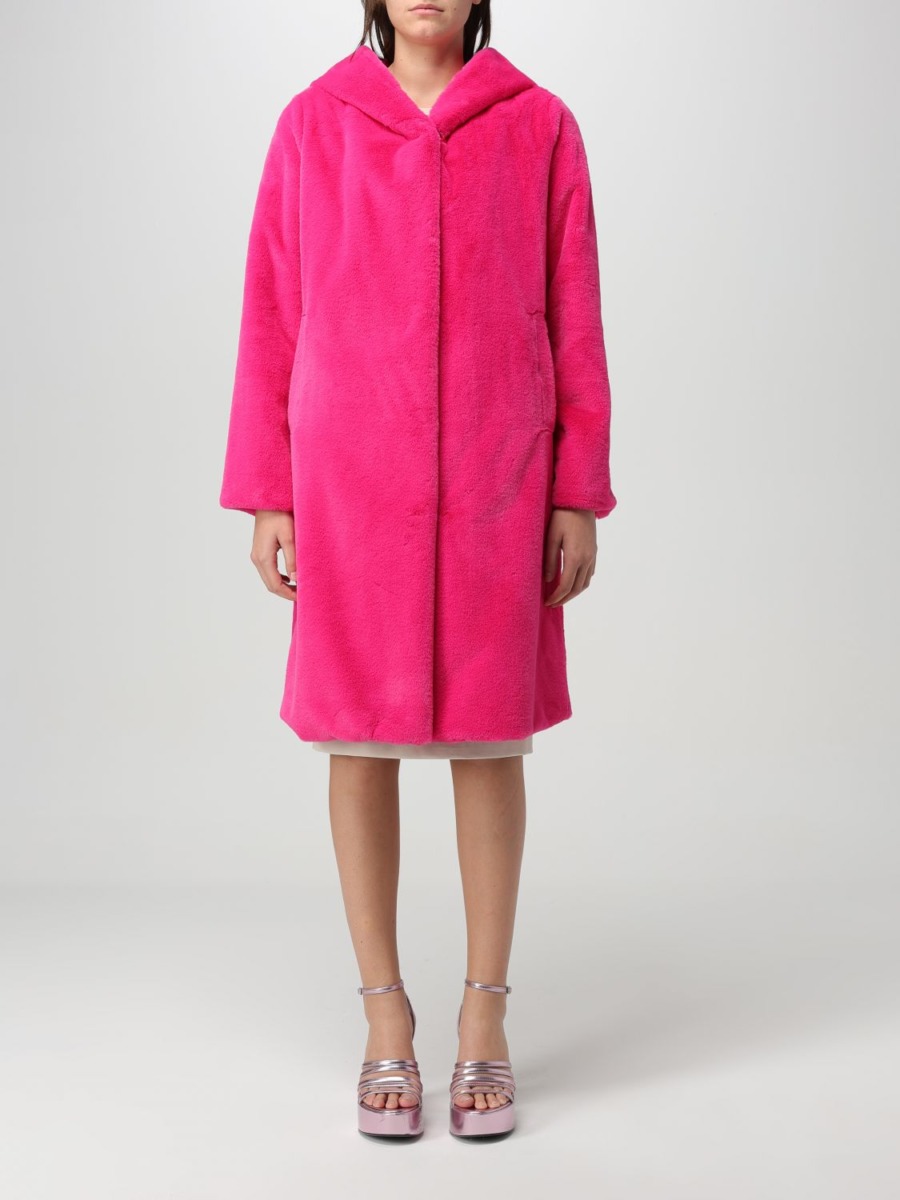 Hanita - Womens Coat Pink Giglio GOOFASH
