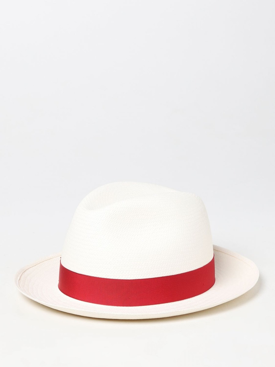 Hat in White Giglio - Borsalino GOOFASH