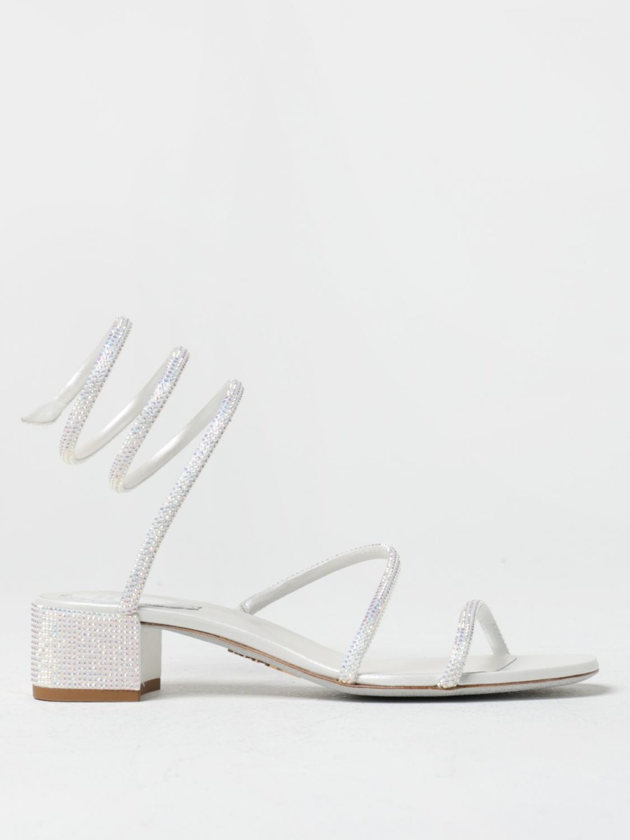 Heeled Sandals Ivory for Woman from Giglio GOOFASH