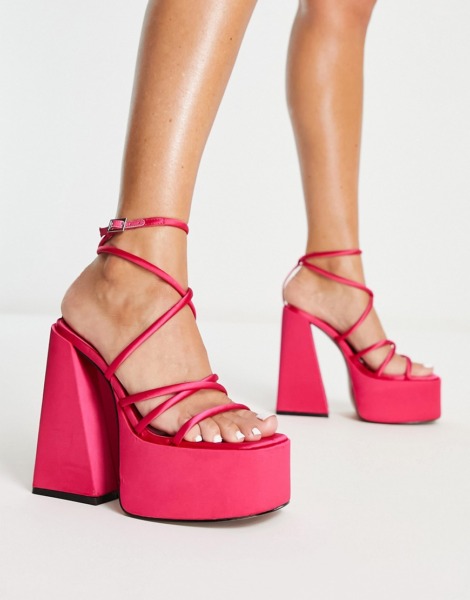 Heeled Sandals Pink from Asos GOOFASH