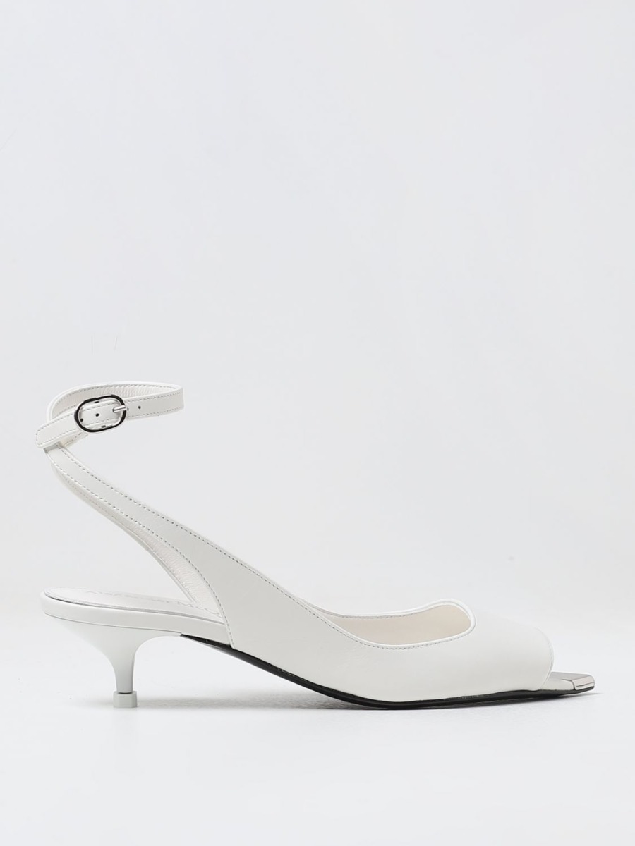 Heeled Sandals White Alexander Mcqueen Woman - Giglio GOOFASH