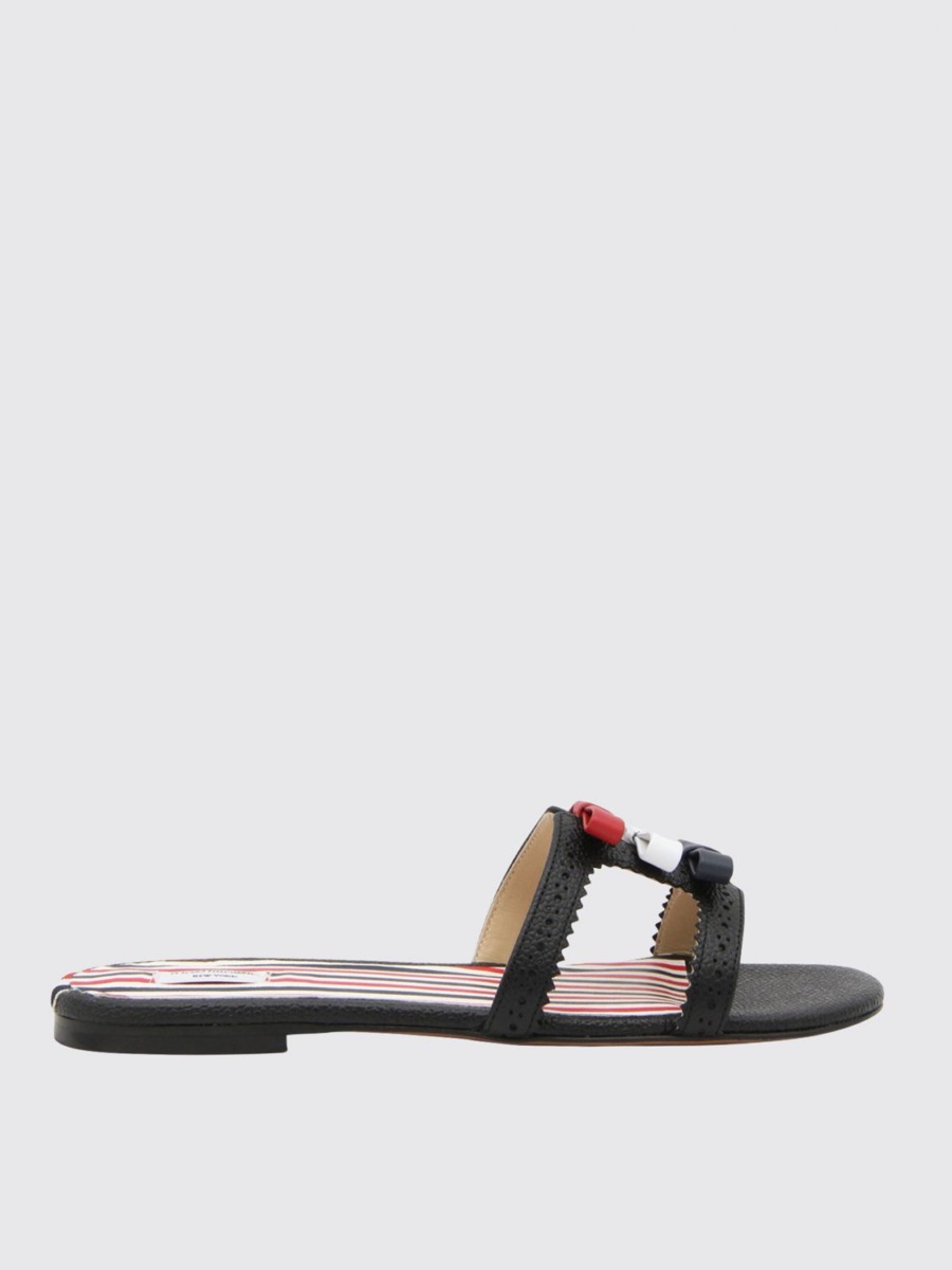 Heeled Sandals in Black - Thom Browne Woman - Giglio GOOFASH