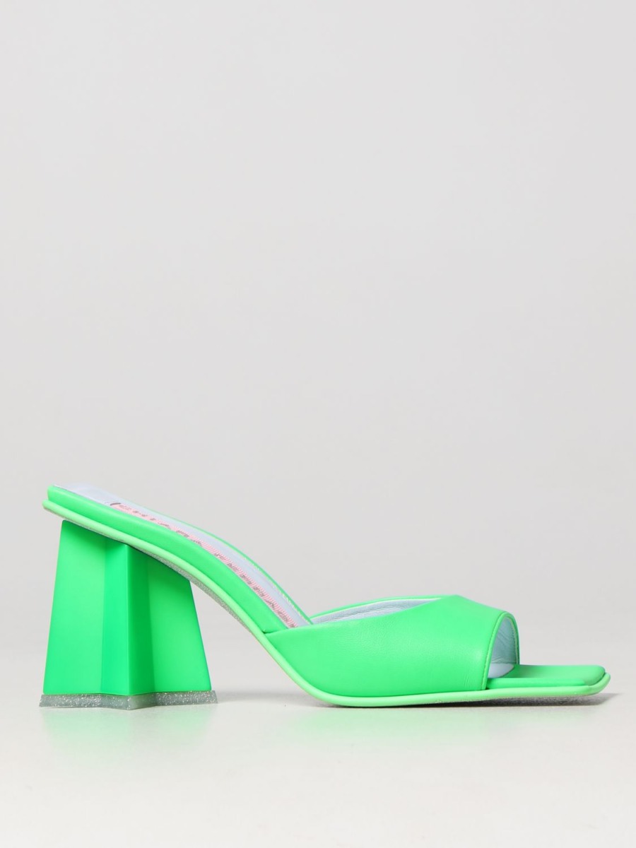 Heeled Sandals in Green by Giglio GOOFASH
