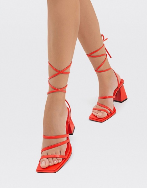 Heeled Sandals in Orange for Woman from Asos GOOFASH
