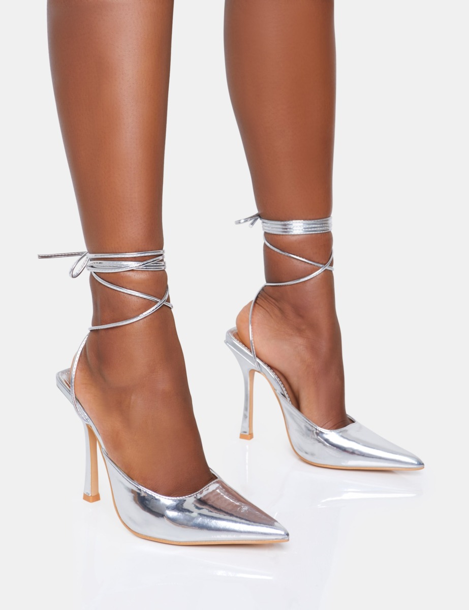 High Heels in Silver for Women by Public Desire GOOFASH
