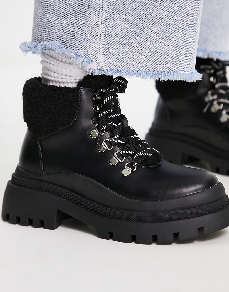 Hiker Boots Black Asos Truffle Collection Woman GOOFASH