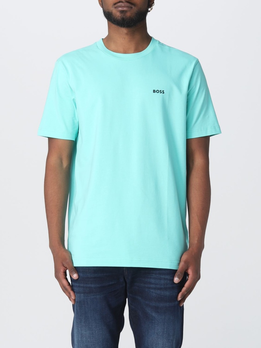 Hugo Boss - Turquoise - Gent T-Shirt - Giglio GOOFASH