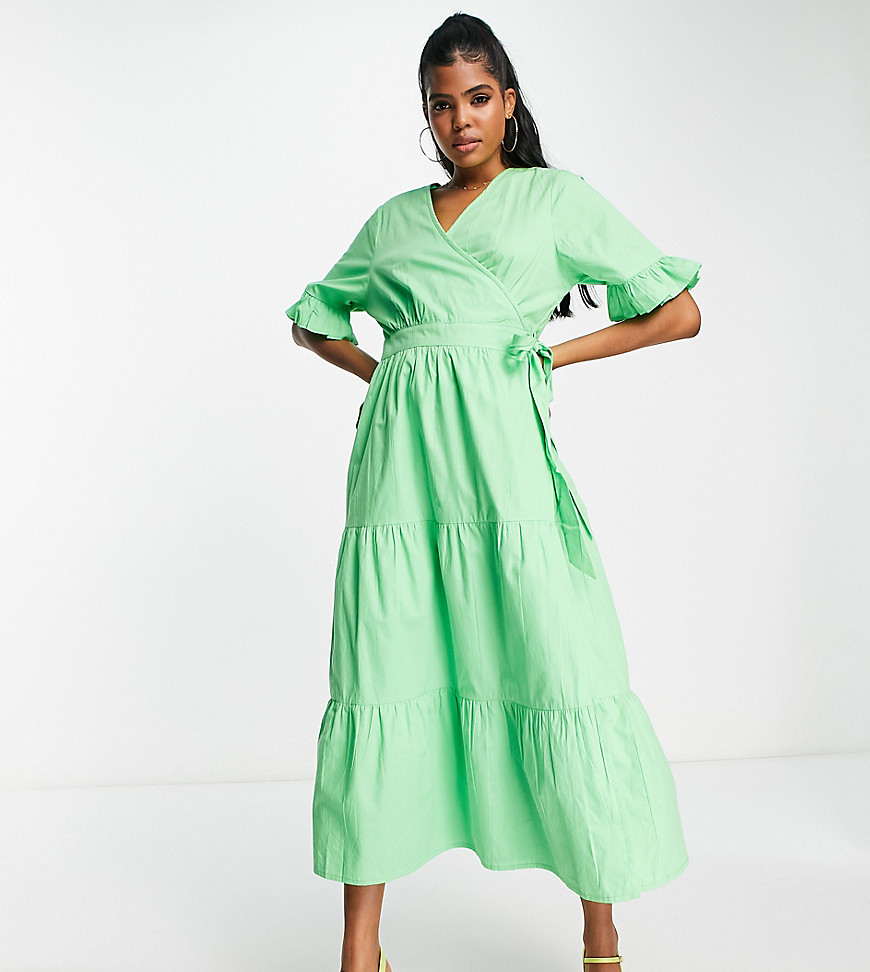 In the Style Ladies Midi Dress in Green by Asos GOOFASH