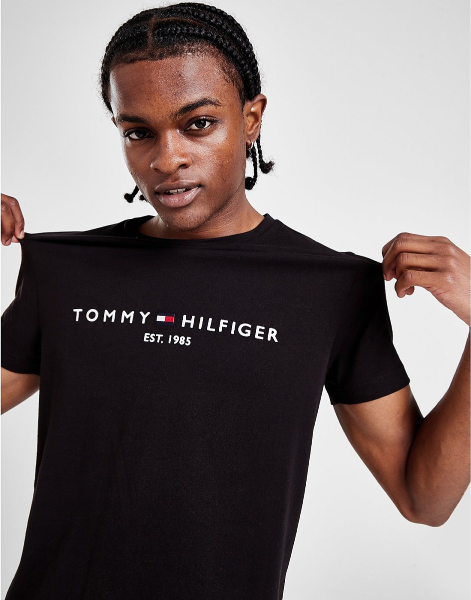 JD Sports - Black Gents T-Shirt Tommy Hilfiger GOOFASH