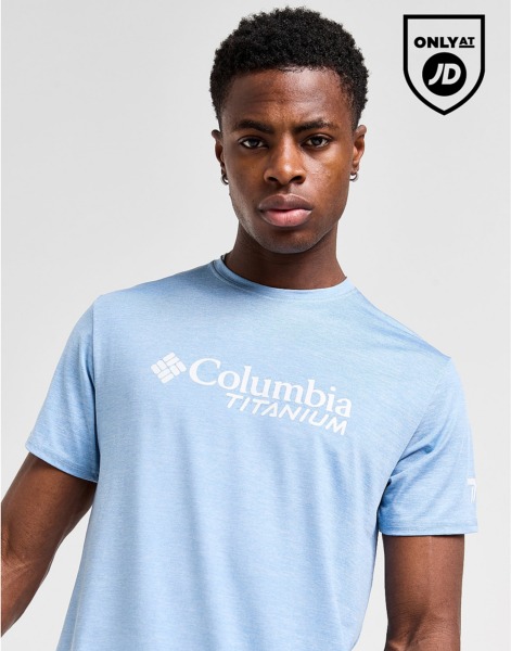 JD Sports Blue Man T-Shirt Columbia GOOFASH